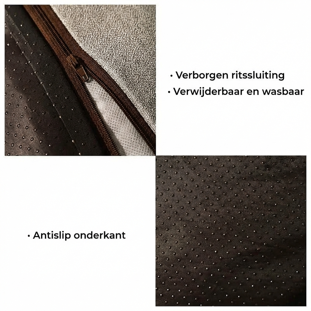 Grote dikke en krasbestendige hondenbed met ruggensteun