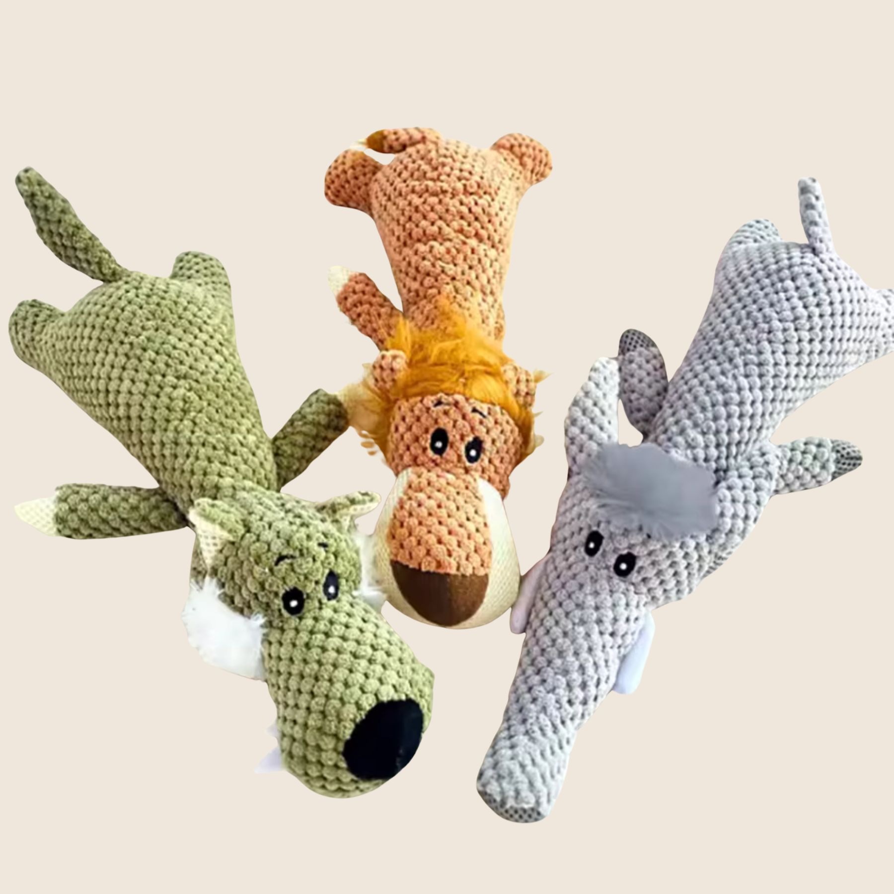 ChewChamp - Groot Pluchen Hondenknuffel voor Sterke Kauwers