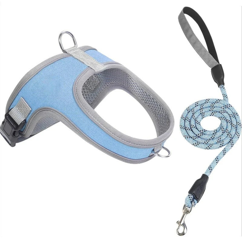 Ademend Harnas voor Honden met Reflectieve Leash